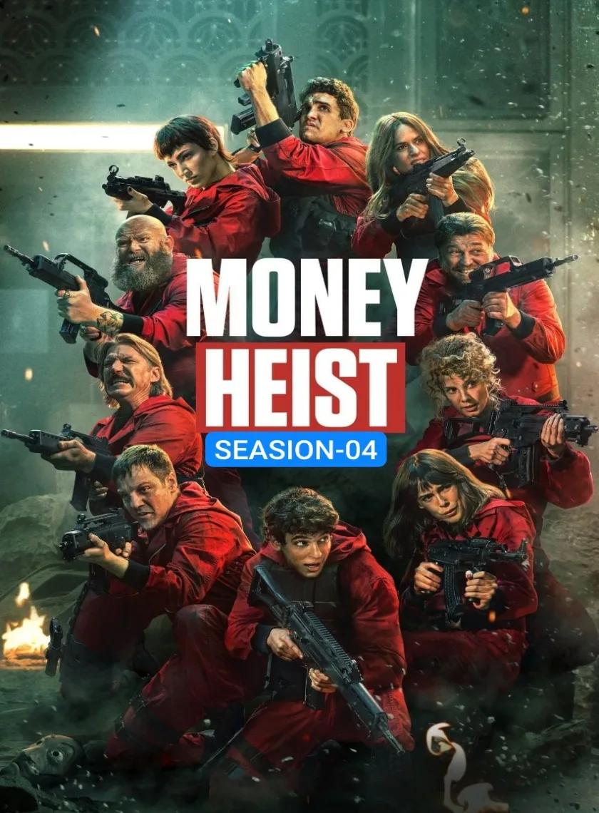 Money Heist S04 (2020) {Hindi + English} Dual Audio Completed Web Series HEVC ESub
