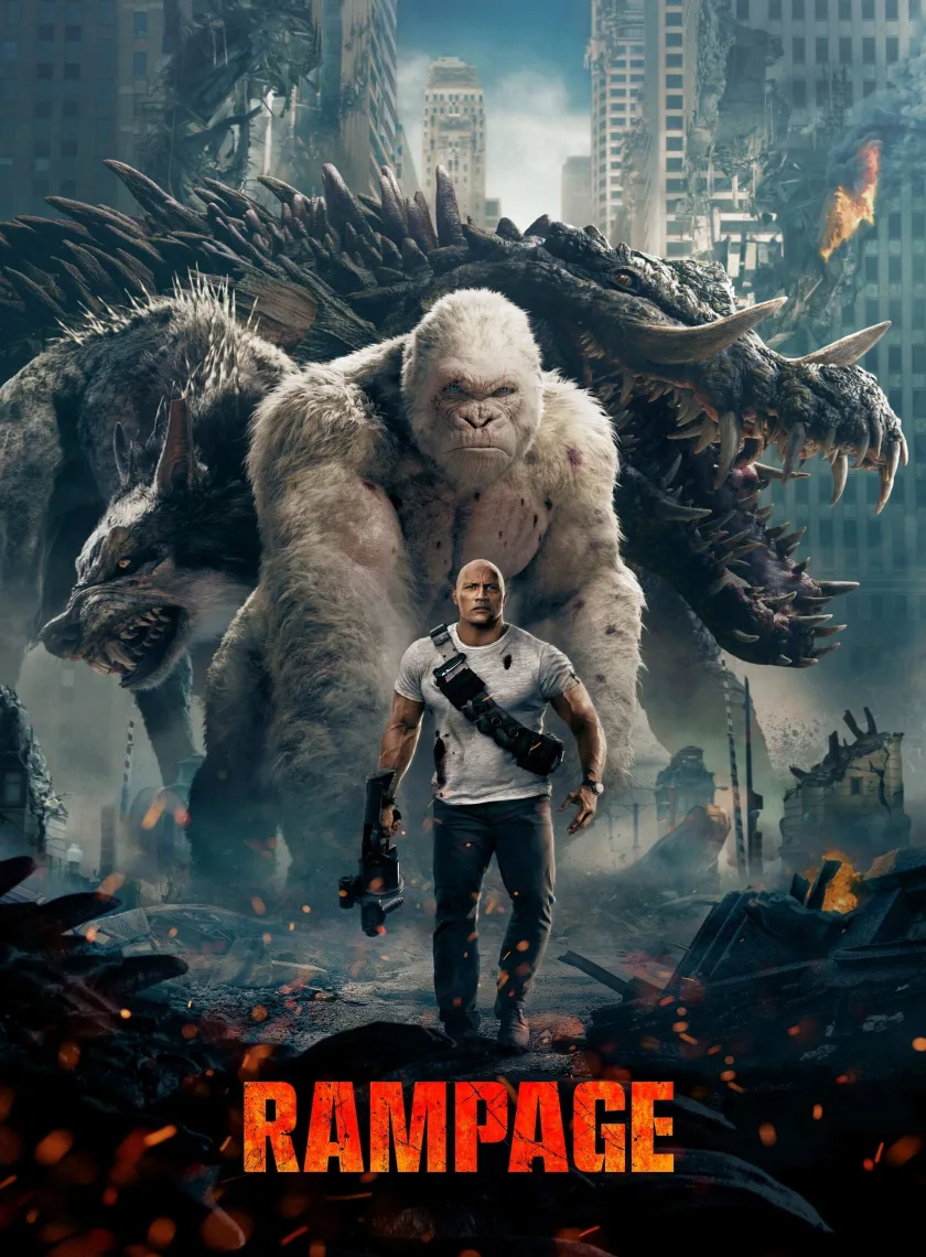 Rampage (2018) (Hindi + English) Dual Audio Hollywood Movie BluRay HD ESub